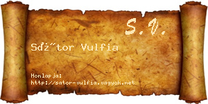Sátor Vulfia névjegykártya